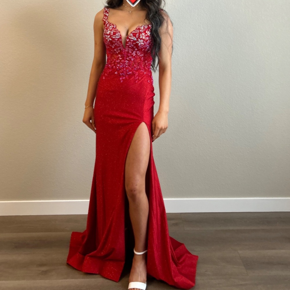 Amarra red formal prom dress - size 2